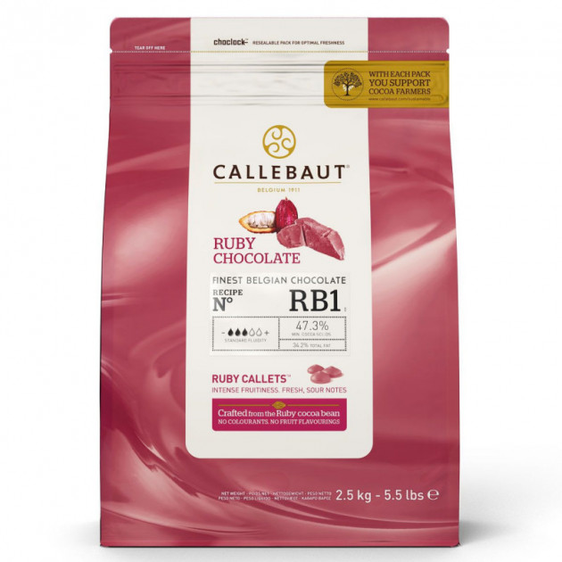 Chocolat Ruby RB1 47.3% 2.5 kg Callebaut