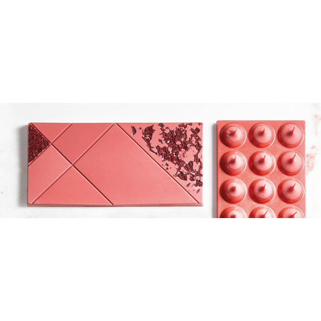 Tablette de Chocolat Rose. Chocolat Rubis Callebaut Tablette de Chocolat Rose. Chocolat Rubis Callebaut