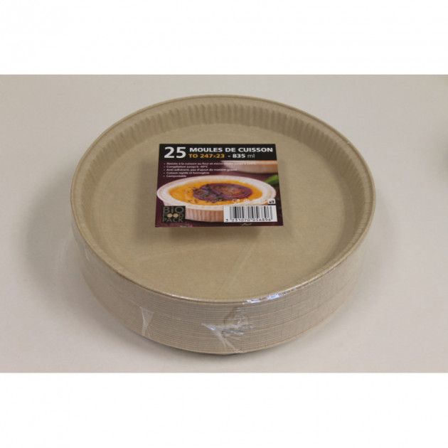 Moule de cuisson papier cake 176 mm - 550 ml Bio Food Pack, vente