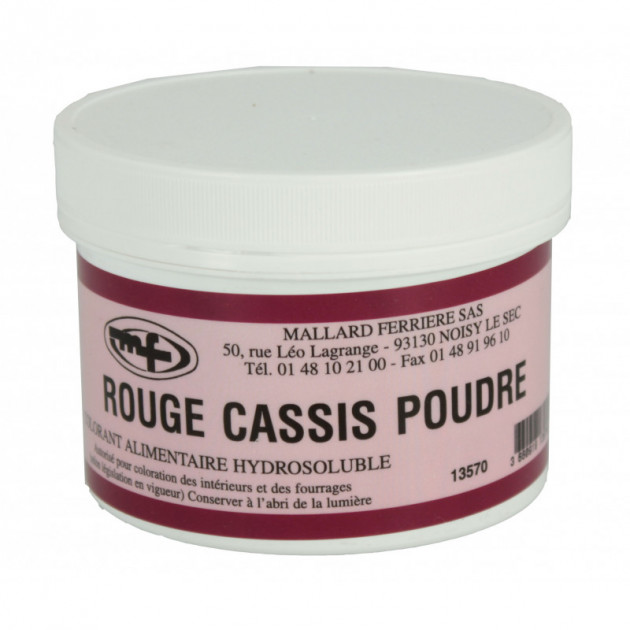 Colorant alimentaire Rouge Cassis E129/E133 Poudre Hydrosoluble 100g