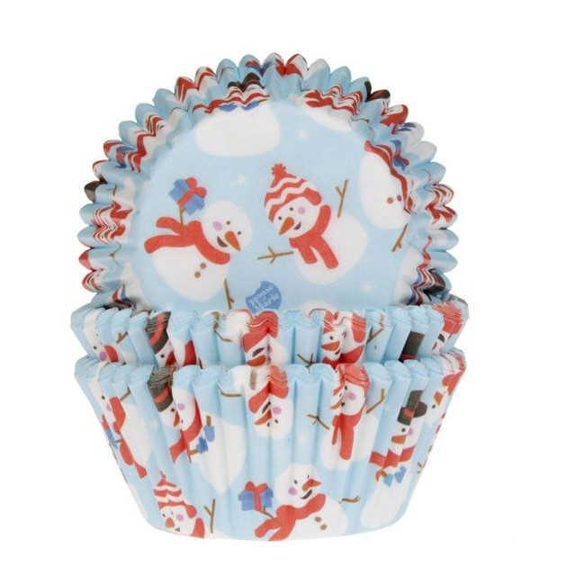 Caissette Cupcake Bonhomme de Neige x50