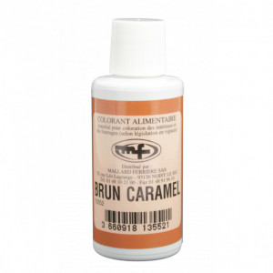 Colorant alimentaire Marron Brun Caramel E102/E129/E151 Liquide 100ml