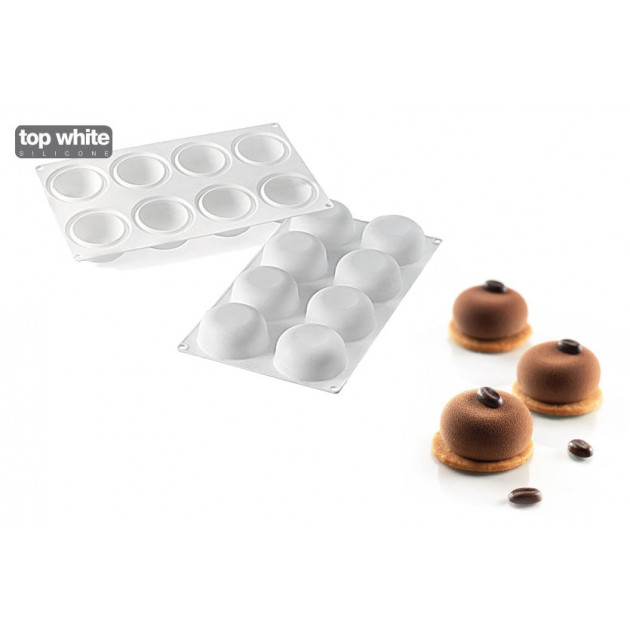 Moule silicone pro Eclipse rond 3D bombé pour gâteau pâtisserie