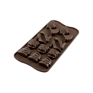 Moule à Chocolat 14 Sujets Fashion Easy Choc - Silicone Spécial Chocolat Moule à Chocolat 14 Sujets Fashion Easy Choc - Silicone Spécial Chocolat