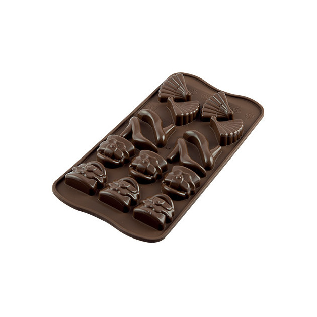Moule a Chocolat 14 Sujets Fashion Easy Choc - Silicone Special Chocolat