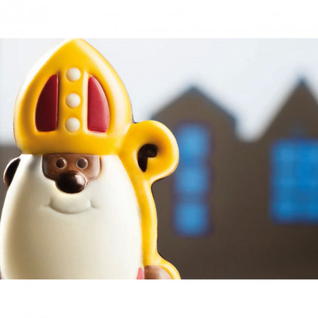 Chocolat Saint Nicolas realise avec le Moule a Chocolat en Polycarbonate Chocolate World