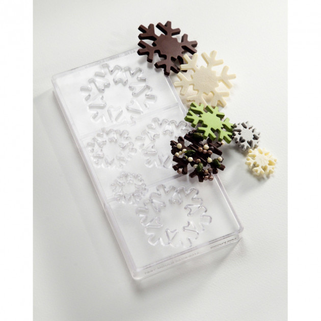 Plaque a Chocolat en Polycarbonate Flocons Plaque a Chocolat en Polycarbonate Flocons