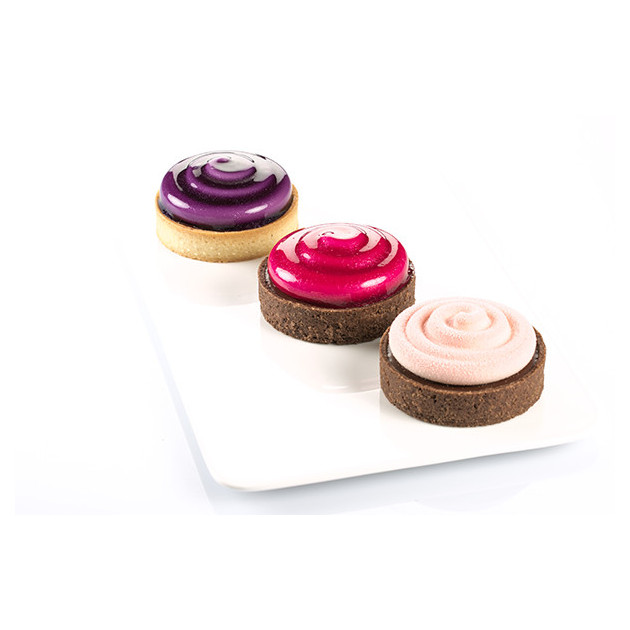 Moule en silicone et 6 decoupoirs perfores Silikomart 3D Design