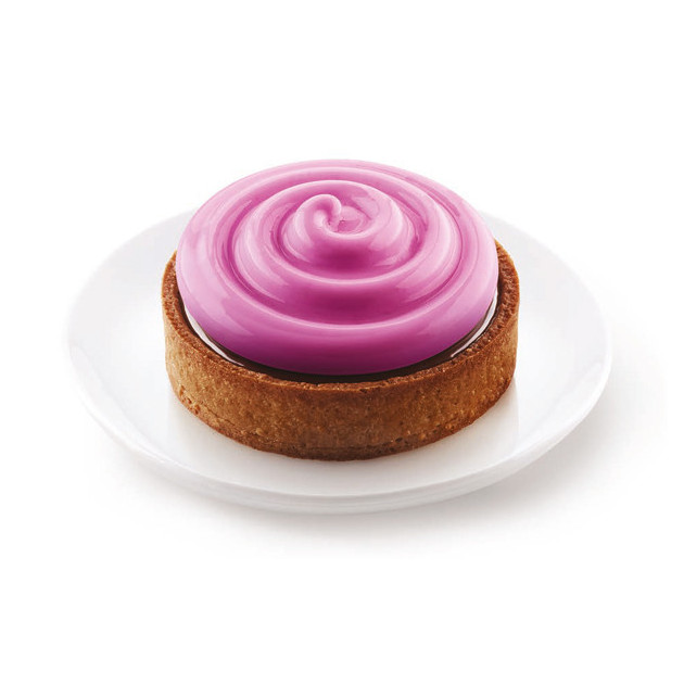 Tarte realisee avec le moule silicone Twist Silikomart 3D Design