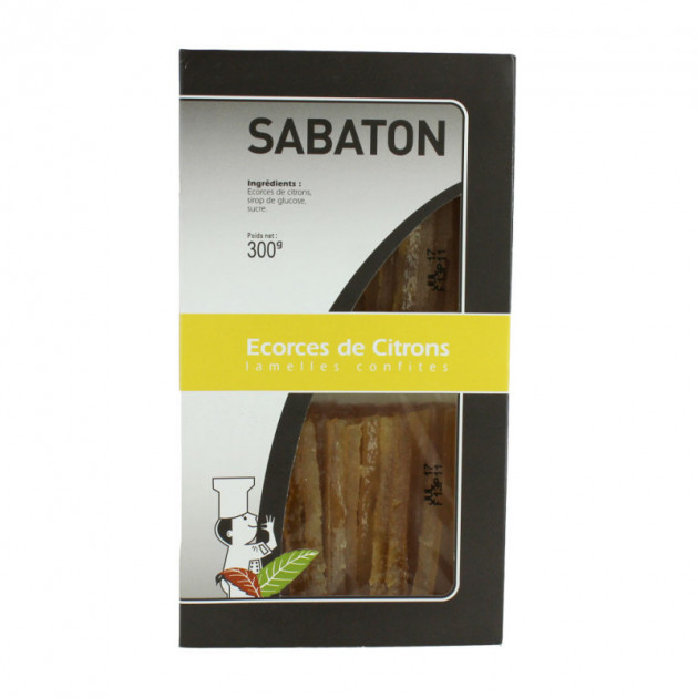 Ecorces Citron Confit en Lamelles 150 g (x2) Sabaton