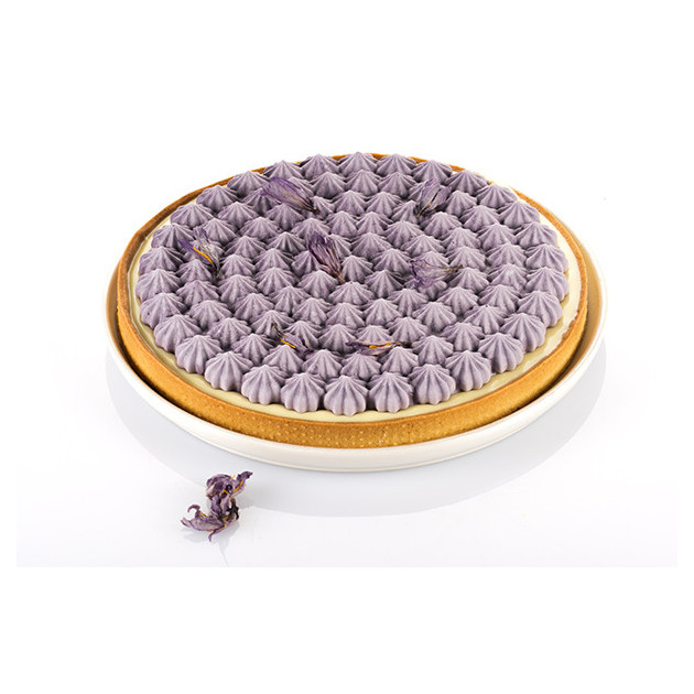 Tarte meringuee confectionnee avec le moule silicone Tarte Meringue Silikomart 3D Design