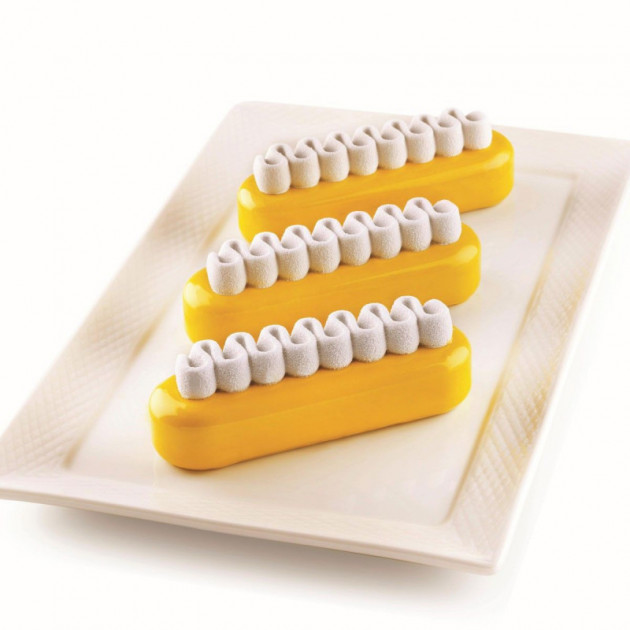 Eclairs realises avec le Kit Moule en Silicone Pop Eclair Silikomart 3D Design