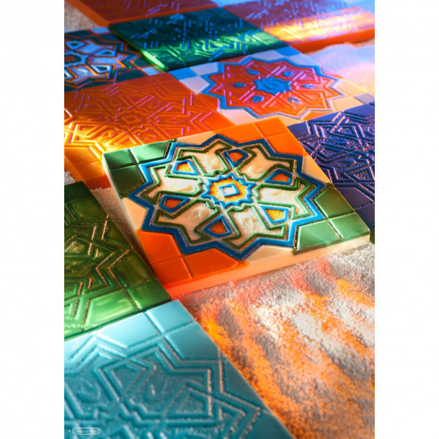 Mosaique en chocolat avec Moule en Polycarbonate Mosaique en chocolat avec Moule en Polycarbonate