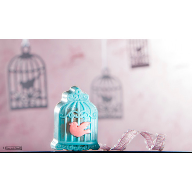 Moule Chocolat Cage à Oiseau 34,5 mm (x21) Chocolate World Moule Chocolat Cage à Oiseau 34,5 mm (x21) Chocolate World