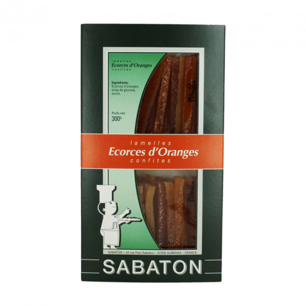 Ecorces Oranges Confites en Lamelles 150 g (x2) Sabaton