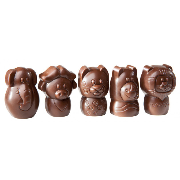 Moule Chocolat Animaux Savane 38.5 mm (x15) Chocolate World