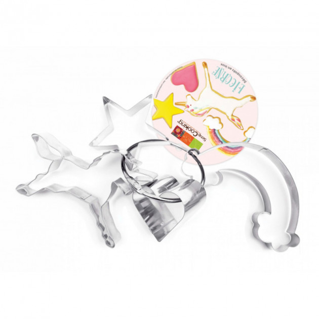 4 Decoupoirs Theme Licorne Inox Scrapcooking