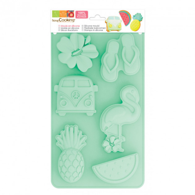 Moule Silicone 6 Gateaux Summer 29.5 x 17.5 cm Scrapcooking