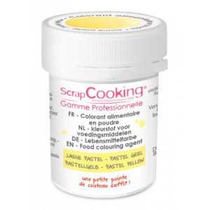Colorant Alimentaire en Poudre Jaune Pastel 5g Scrapcooking