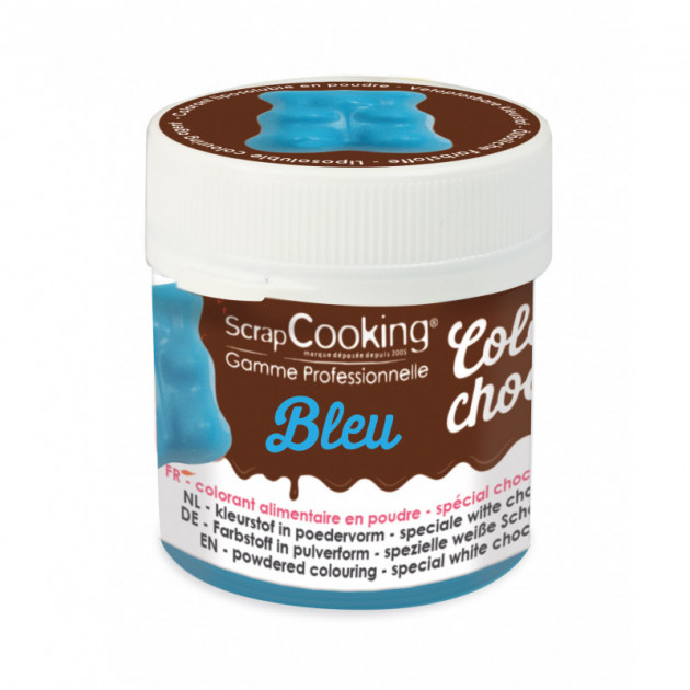 Colorant Alimentaire en Poudre Liposoluble Bleu 5g Color'Choco Scrapcooking
