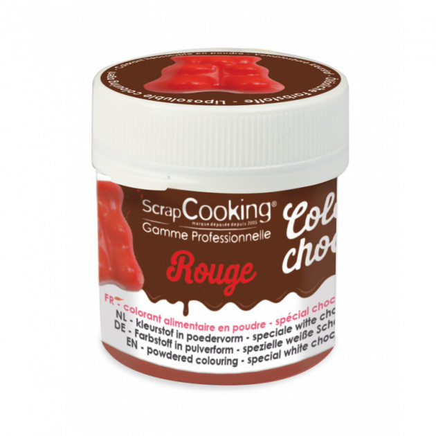 Colorant Alimentaire en Poudre Liposoluble Rouge 5g Color'Choco Scrapcooking  - , Achat, Vente