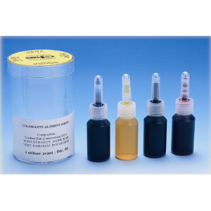 Boite de 4 flacons Colorants Alimentaires Liquides