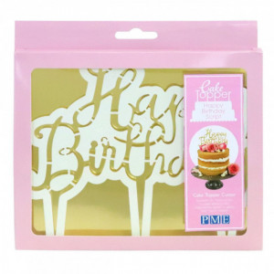 Découpoir Cake Topper Happy Birthday Manuscrit 18,5 x 15,5 cm PME Découpoir Cake Topper Happy Birthday Manuscrit 18,5 x 15,5 cm PME