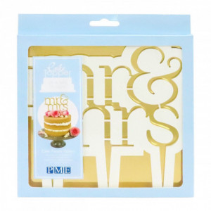 Découpoir Cake Topper Mr & Mrs Moderne 18,5 cm PME Découpoir Cake Topper Mr & Mrs Moderne 18,5 cm PME