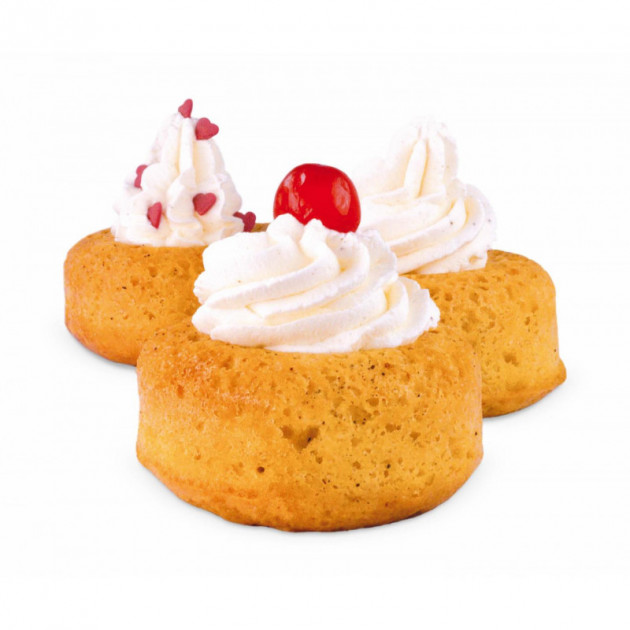 Moule Silicone 6 Donuts ou Babas Ø7,5 x2,8 cm Scrapcooking