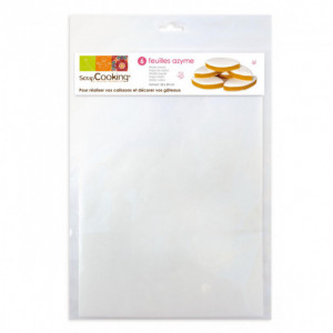 6 Feuilles Azyme Lisses 21 x 29,7 cm Scrapcooking 6 Feuilles Azyme Lisses 21 x 29,7 cm Scrapcooking