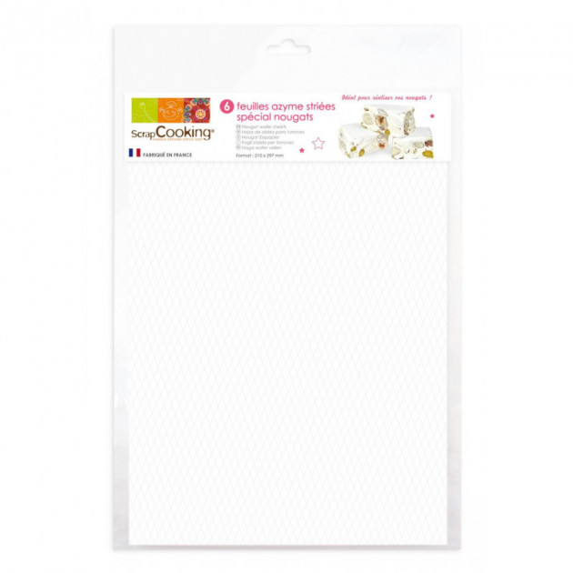 6 Feuilles Azyme Striees 21 x 29.7 cm Scrapcooking