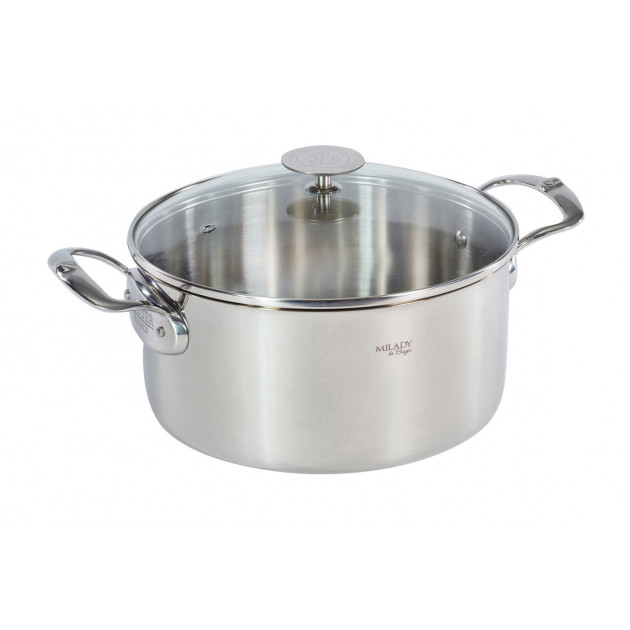 Faitout Inox avec Couvercle ø24 cm Milady De Buyer