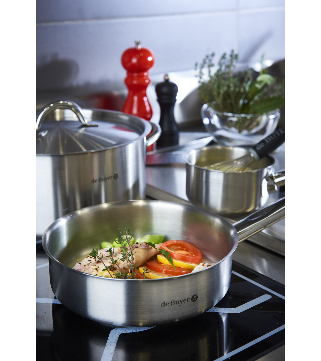 Stainless steel stewpan PRIM'APPETY 28cm - de Buyer