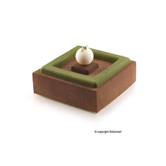 Gateau decore grace au Moule Silicone Insert Carre
