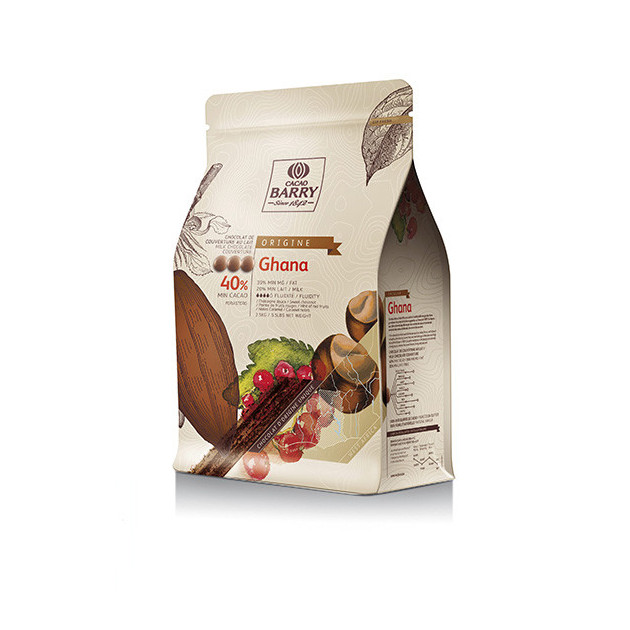 Chocolat au Lait Origine Ghana 40% 2.5 kg Barry