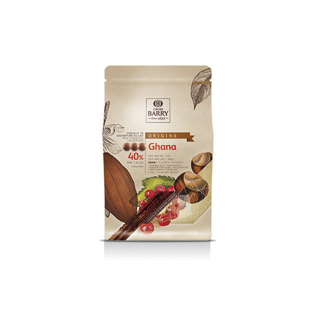 Chocolat au Lait Origine Ghana 40% 2,5 kg Barry