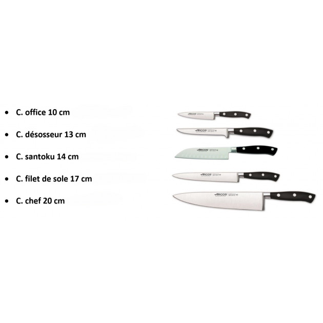 set couteaux professionnels ARCOS set couteaux professionnels ARCOS