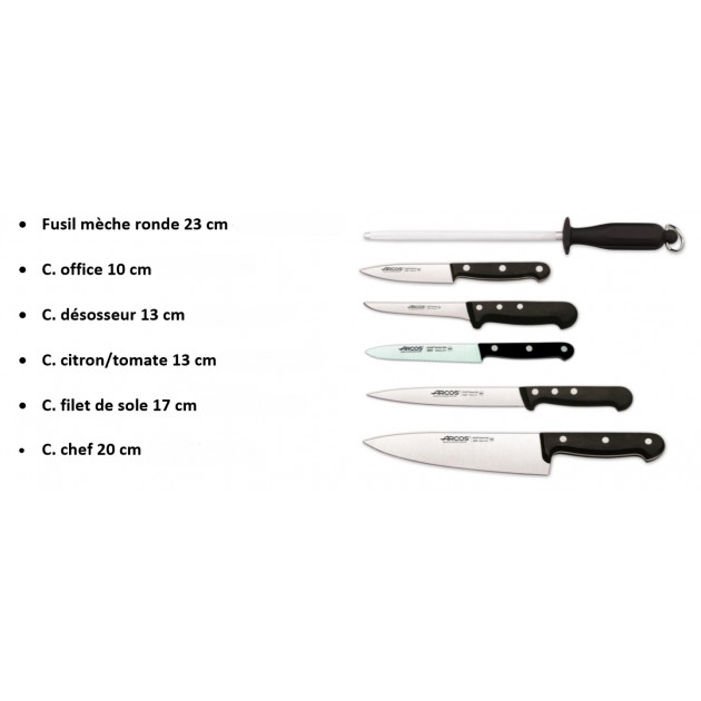 Details set couteaux professionnels ARCOS Details set couteaux professionnels ARCOS
