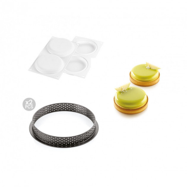 Kit Moule Silicone 2 Tartes Ã˜ 120mm Silikomart Professional