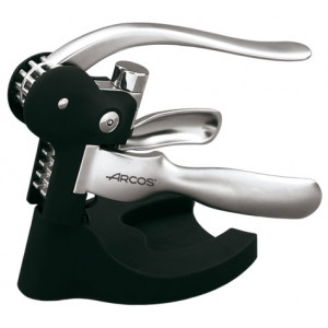 Tire-bouchon Screw Arcos + coupe capsule + 1 mèche + socle