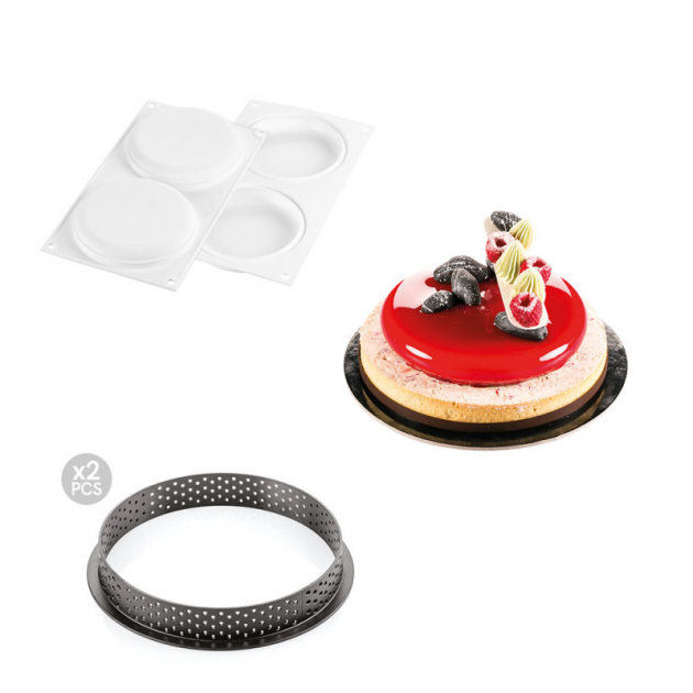 Kit Moule Silicone 2 Tartes Ã˜ 150mm Silikomart Professional