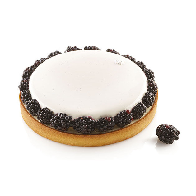 Tarte mÃ»res realisee avec le moule silicone Silikomart Professional