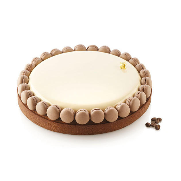 Tarte chocolat realisee avec le moule silicone Silikomart Professional Tarte chocolat realisee avec le moule silicone Silikomart Professional