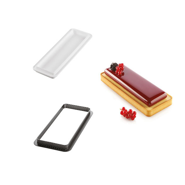 Kit Moule Silicone 1 Tarte Rectangle 265mm Silikomart Professional -  , Achat, Vente