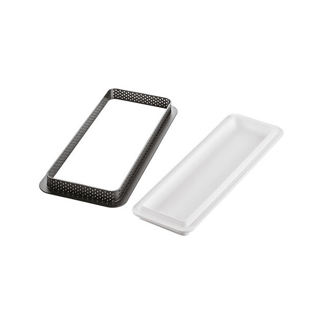 Cadre rectangulaire perfore + moule silicone une empreinte