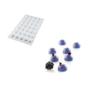 Moule Silicone 35 Demi-Sphère 5ml SilikoMart Professional Moule Silicone 35 Demi-Sphère 5ml SilikoMart Professional