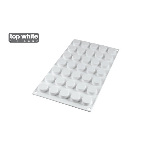 Moule Micro Rond 2.4 cm en silicone 35 empreintes Moule Micro Rond 2.4 cm en silicone 35 empreintes