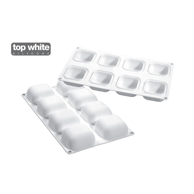 Moule silicone carres bombes 8 empreintes