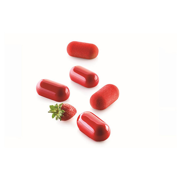 Mini bouchees ovales realisees a l'aide du moude silicone Silikomart Mini bouchees ovales realisees a l'aide du moude silicone Silikomart