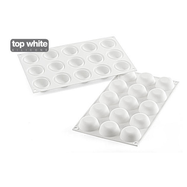 Moule silicone 15 empreintes ronds bombes 4.5 cm Moule silicone 15 empreintes ronds bombes 4.5 cm